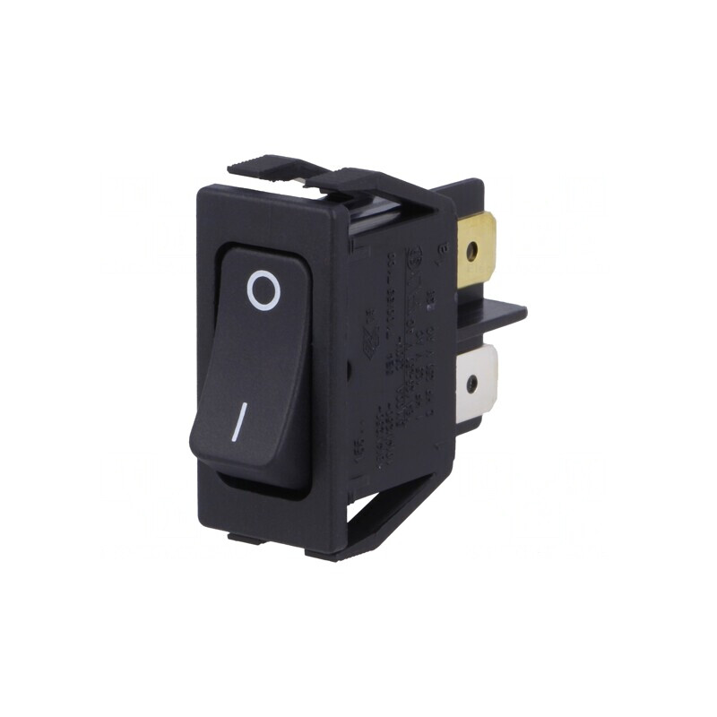 Rocker Switch ON-OFF 16A 250V Black IP40 | Electronic-mag.ro | Componente Electronice