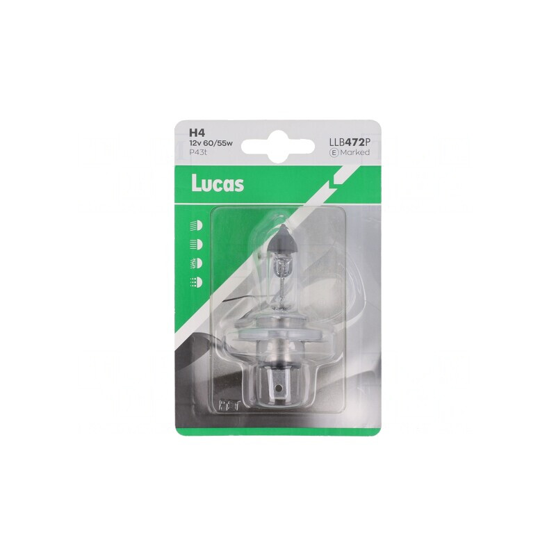 Lampă auto H4 12V 60/55W transparentă P43t LLB | Electronic-mag.ro | Componente Electronice