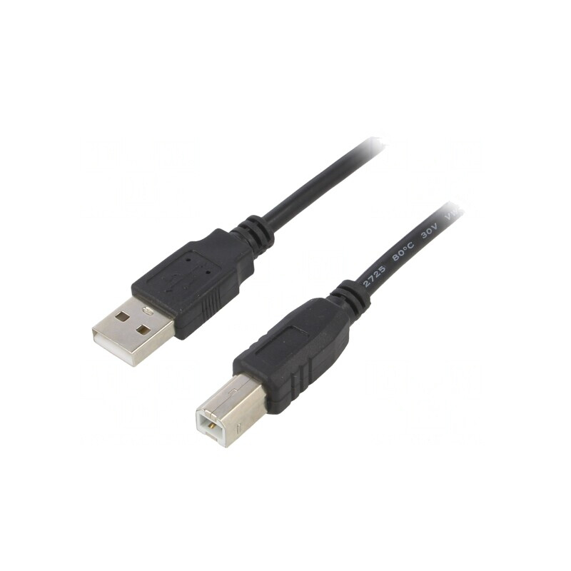 Cablu USB 2.0 A-B 5m Negru | Electronic-mag.ro | Componente Electronice Cablu USB 2.0 A-B 5m Negru | Electronic-mag.ro | Componente Electronice