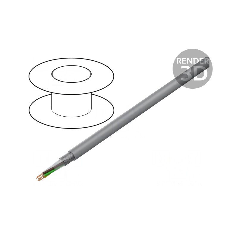 Cablu Ecranat 5x1mm2 PVC Gri | Electronic-mag.ro | Componente Electronice