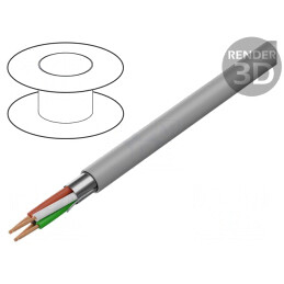 Cablu ecranat PVC gri 305m 300V | Electronic-mag.ro | Componente Electronice