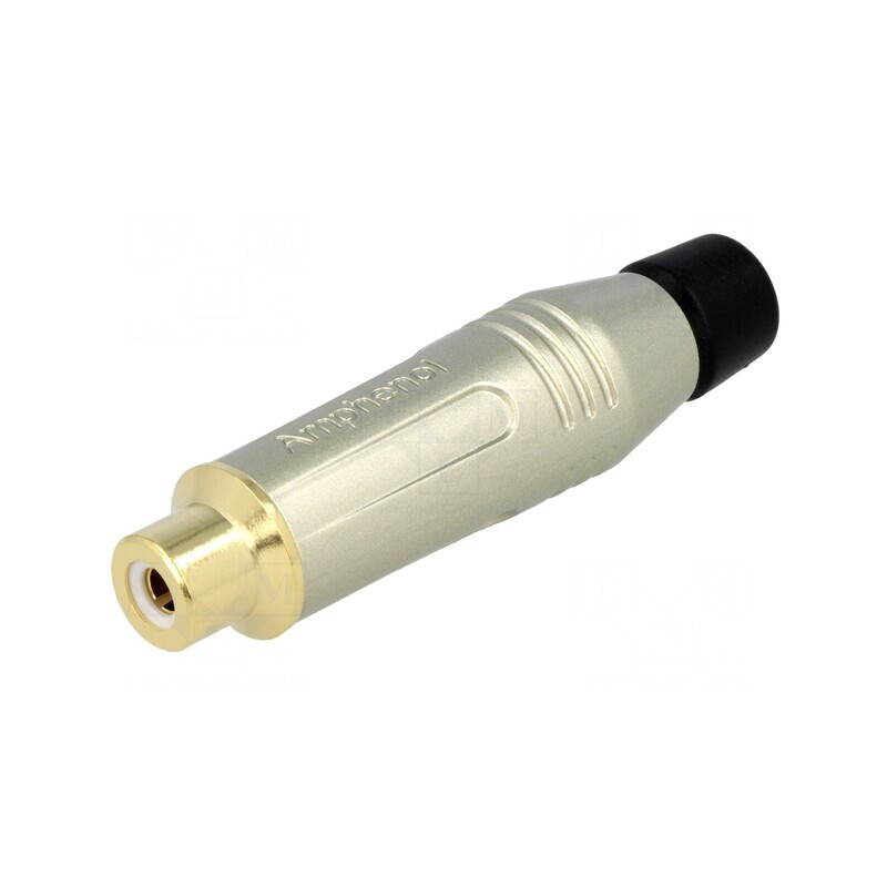 Mufă RCA Mamă Gri Aurit Lipire pe Cablu | Electronic-mag.ro | Componente Electronice