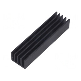 Radiator Extrudat cu Aripioare Negru 75x19x14mm | Electronic-mag.ro | Componente Electronice