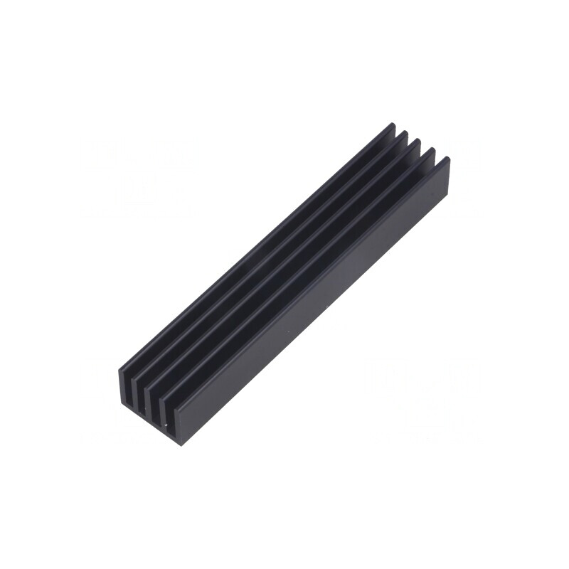 Radiator extrudat negru 100mm x 19mm x 10mm | Electronic-mag.ro | Componente Electronice