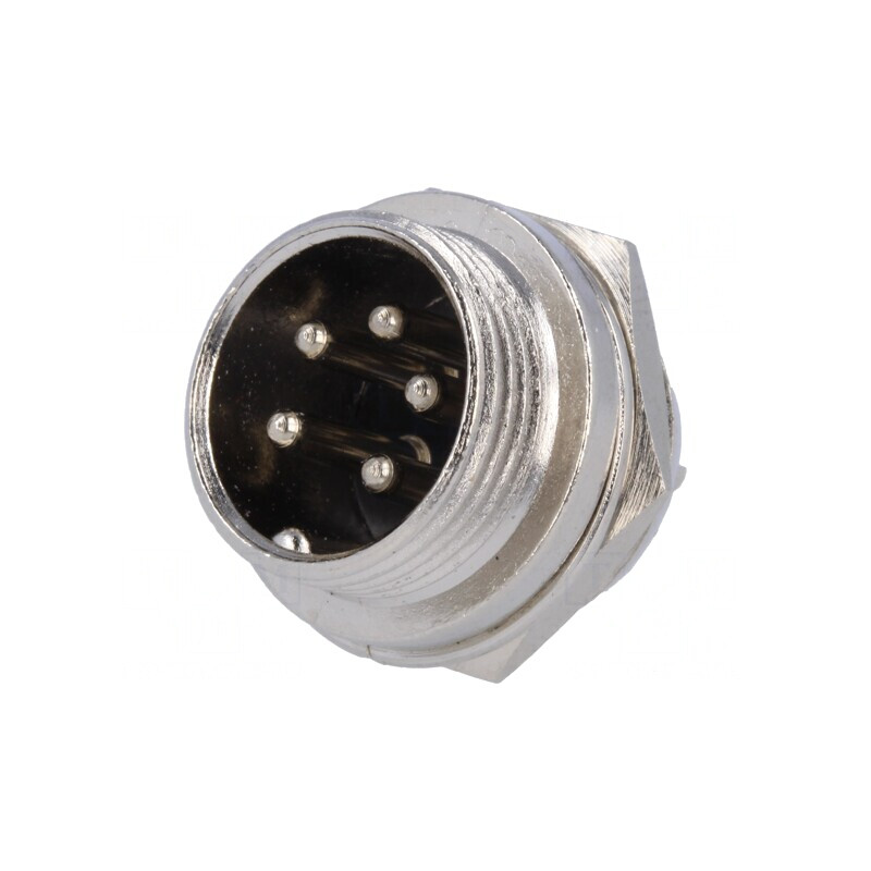 Soclu Microfon Montare Panou 5 PIN | Electronic-mag.ro | Componente Electronice