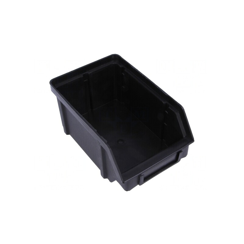 Cuvă ESD Polipropilenă Neagră 77x56x119mm | Electronic-mag.ro | Componente Electronice