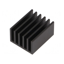 Radiator Extrudat cu Aripioare Negru 25x21x14mm | Electronic-mag.ro | Componente Electronice