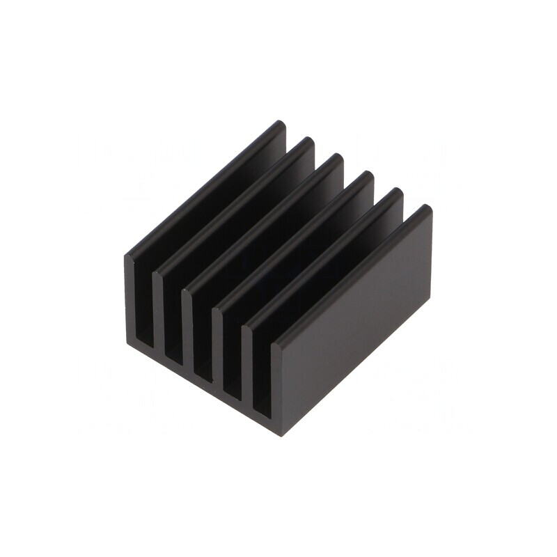 Radiator Extrudat cu Aripioare Negru 25x21x14mm | Electronic-mag.ro | Componente Electronice
