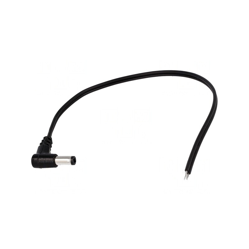Cablu Alimentare DC 5,5/2,5mm Unghi Negru 1,5m | Electronic-mag.ro | Componente Electronice