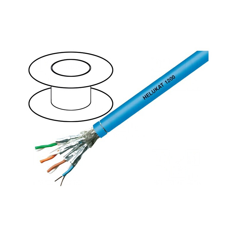 Cablu rețea S/FTP Cat 7 22AWG FRNC albastru | Electronic-mag.ro | Componente Electronice