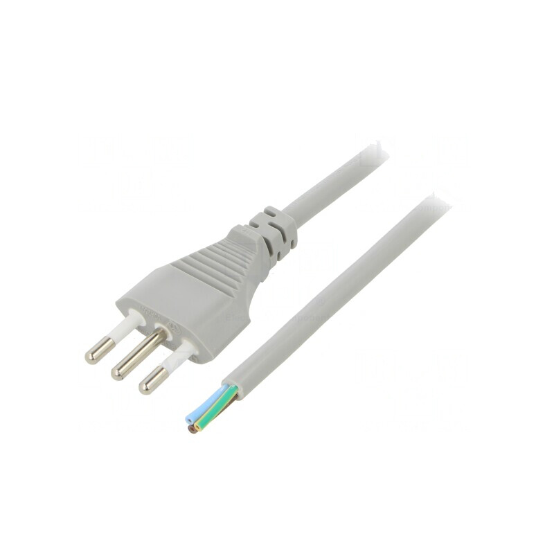 Cablu PVC 3x0.75mm2 1.8m Gri 10A | Electronic-mag.ro | Componente Electronice
