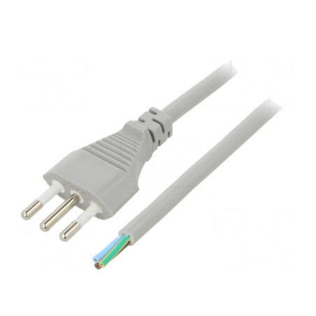 Cablu PVC 3x0.75mm2 1.8m Gri 10A | Electronic-mag.ro | Componente Electronice