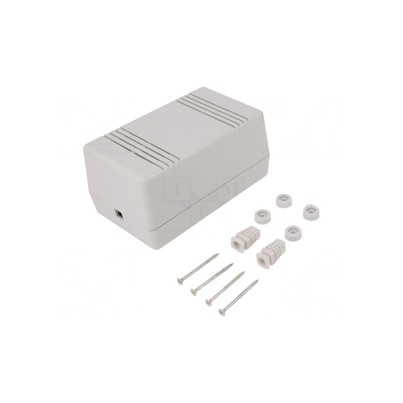 Carcasă alimentator ABS gri 65x132x78mm | Electronic-mag.ro | Componente Electronice