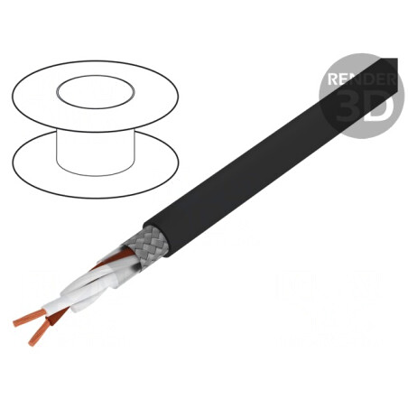Cablu ecranat Li-2YCYv 1x2x0,5mm2 cu tresă de cupru cositorit | Electronic-mag.ro | Componente Electronice