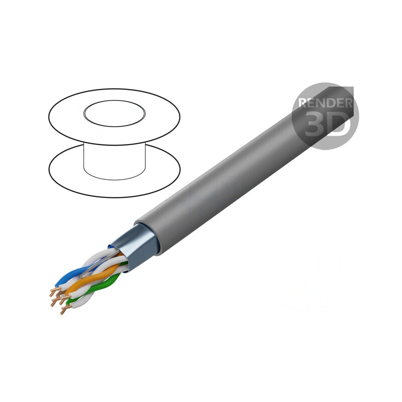 Cablu Ethernet Cat5e 100m Gri | Electronic-mag.ro | Componente Electronice