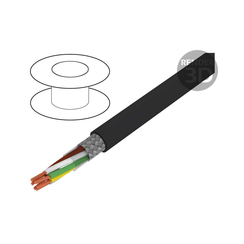 Cablu Ecranat Li-2YCYv 3x2x0.22mm² Cupru Cositorit | Electronic-mag.ro | Componente Electronice