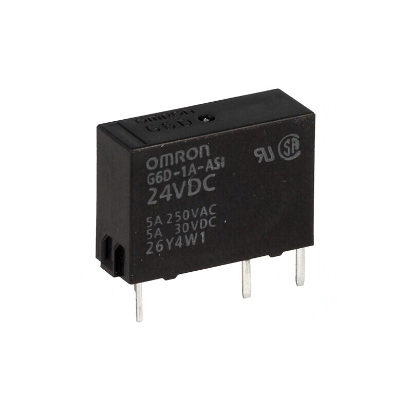 Releu Electromagnetic SPST-NO 24VDC 5A | Electronic-mag.ro | Componente Electronice