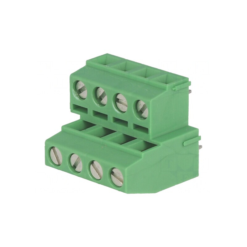 Regletă de conexiuni PCB 90° 8 piste 400V 5,08mm | Electronic-mag.ro | Componente Electronice