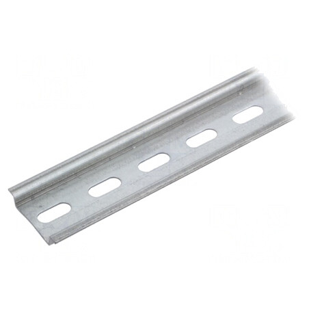 Şină DIN TS35 1m Perforat Oţel Zincat 7.5mm | Electronic-mag.ro | Componente Electronice