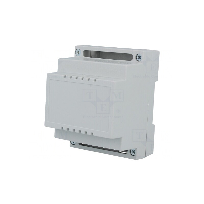 Carcasă pentru șină DIN ABS gri 89x69,7x64,7mm | Electronic-mag.ro | Componente Electronice