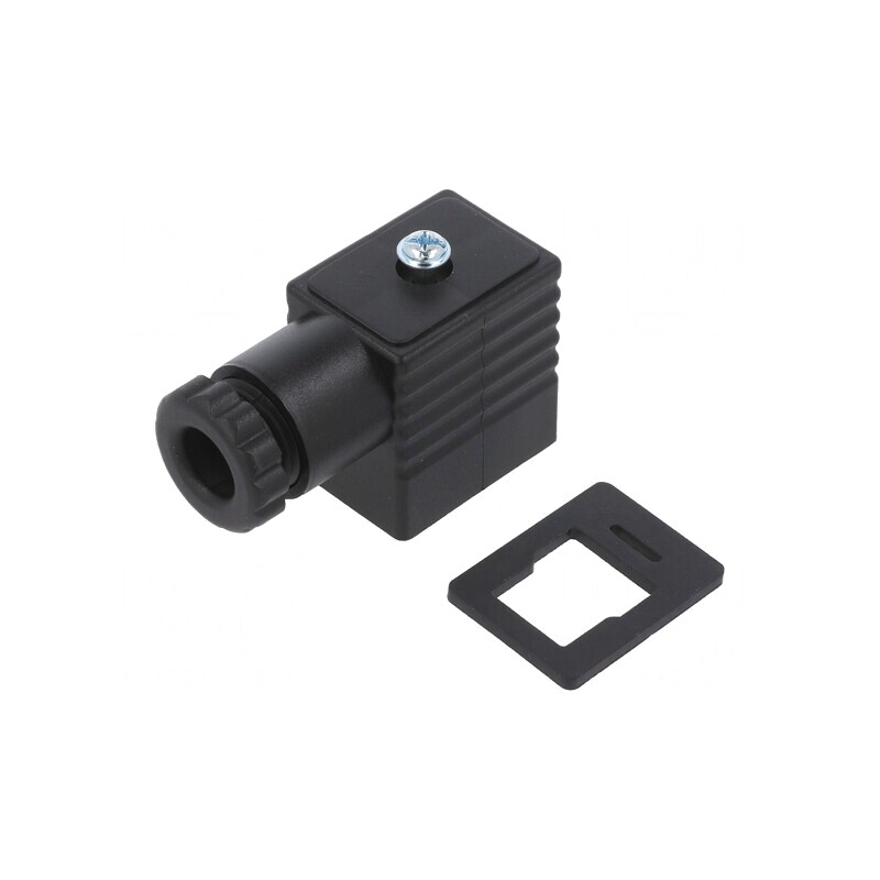 Fișă de Contact Bobină Neagră 0-230V IP65 | Electronic-mag.ro | Componente Electronice
