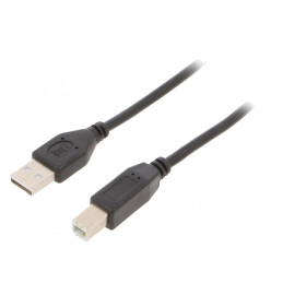 Cablu USB 2.0 A-B 1,5m Negru | Electronic-mag.ro | Componente Electronice