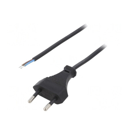 Cablu de Alimentare 2x0,5mm2 3m Negru 2,5A | Electronic-mag.ro | Componente Electronice