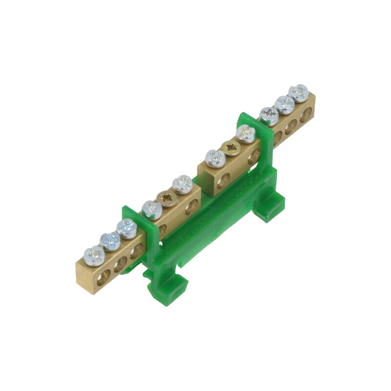 Conector Regletă de Conexiuni 2 Piste 10 Borne Verde | Electronic-mag.ro | Componente Electronice