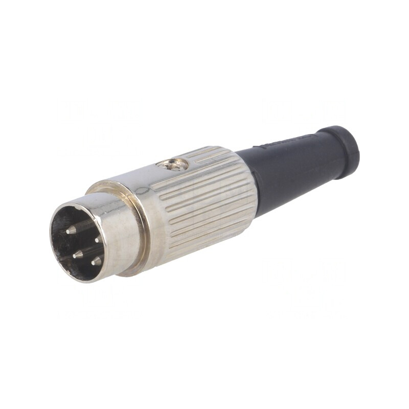 Mufă DIN tată 4 pini pe cablu 34V | Electronic-mag.ro | Componente Electronice