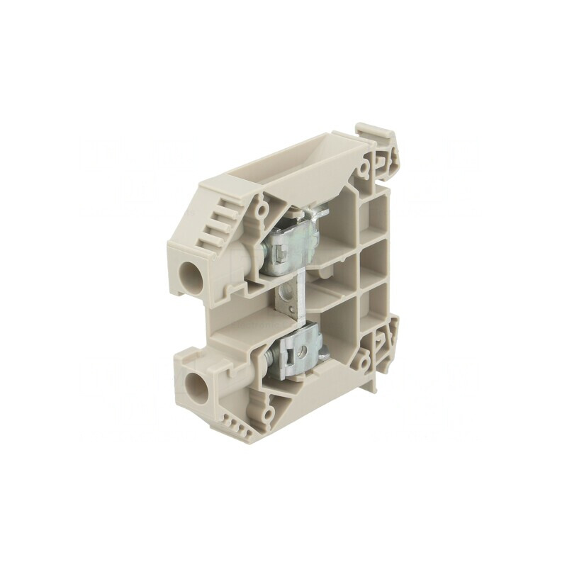 Conector Șine 16mm2 1 Pista 2 Borne Bej 11,9mm | Electronic-mag.ro | Componente Electronice
