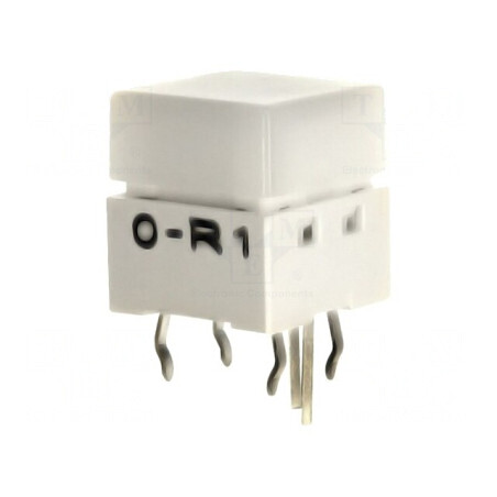 Comutator tastatură albă cu LED roșie SPST-NO 24V | Electronic-mag.ro | Componente Electronice