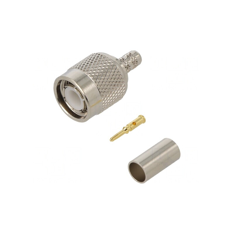 Mufă TNC tată drept 50Ω crimpat PTFE aurit | Electronic-mag.ro | Componente Electronice