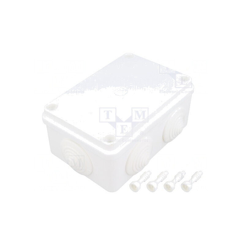 Cutie de conexiuni IP65 80x120x50mm Albă | Electronic-mag.ro | Componente Electronice