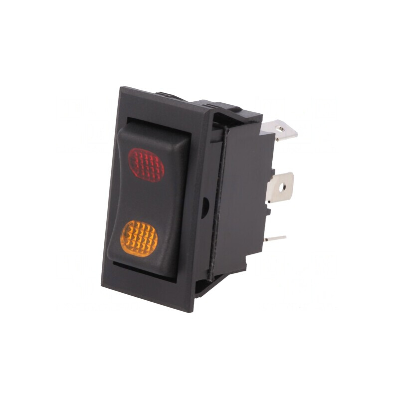 Comutator Basculant LED Negru 20A 12V ON-OFF-ON | Electronic-mag.ro | Componente Electronice