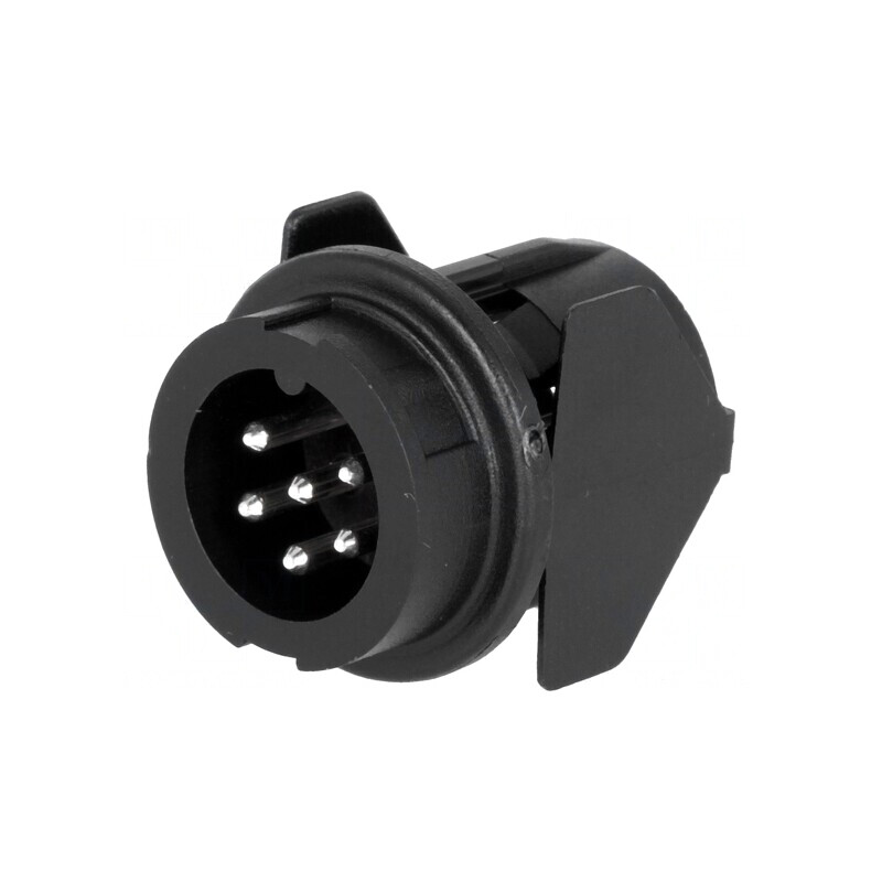 Soclu DIN tată 6 pini montare panou 300V | Electronic-mag.ro | Componente Electronice