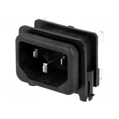 Conector Alimentare AC Soclu Tată 10A 250V IEC 60320 | Electronic-mag.ro | Componente Electronice
