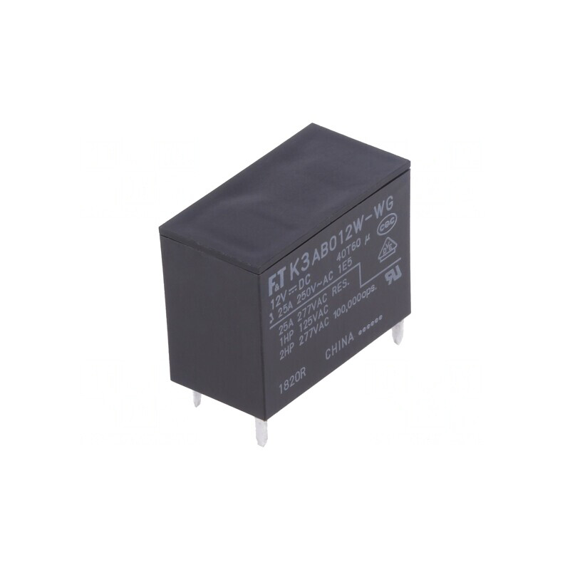 Releu Electromagnetic SPST-NO 12V 25A PCB | Electronic-mag.ro | Componente Electronice
