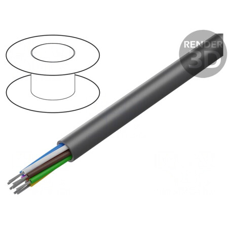 Cablu Electric Neecranat 8x22AWG 300V Gri Închis | Electronic-mag.ro | Componente Electronice