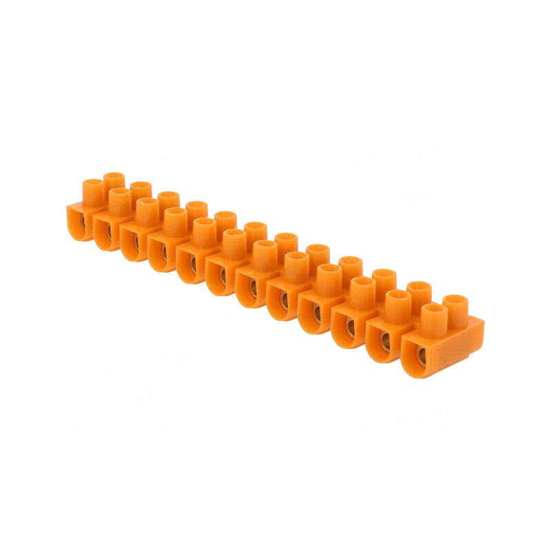 Regletă de conexiuni terminal cu şurub 6mm2 41A 12 piste | Electronic-mag.ro | Componente Electronice