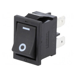 Întrerupător basculant ON-OFF 10A/250V negru IP40 | Electronic-mag.ro | Componente Electronice