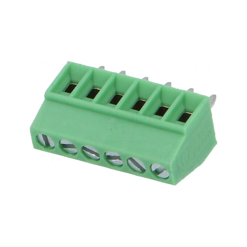 Regletă Conexiuni PCB 90° 2,54mm 6 Piste 6A | Electronic-mag.ro | Componente Electronice