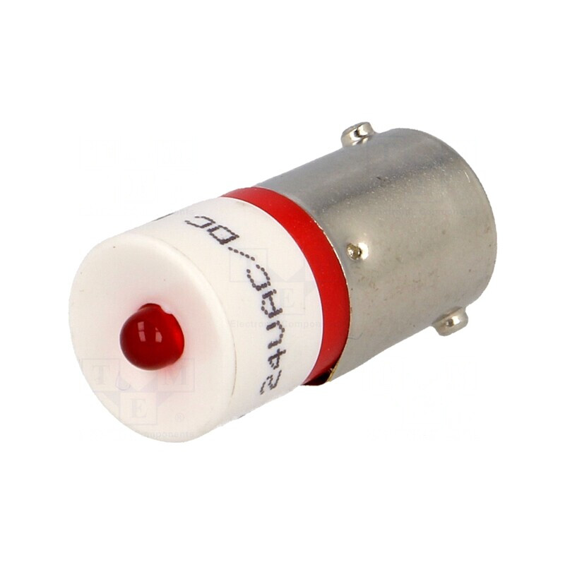 Lampă LED roşie 24V BA9S | Electronic-mag.ro | Componente Electronice