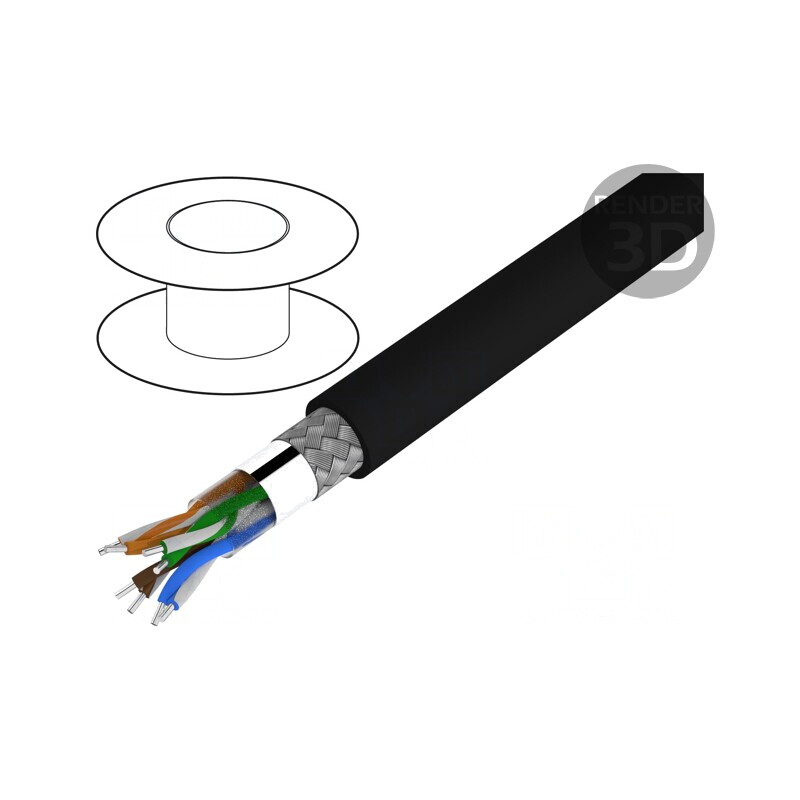 Cablu Ethernet Industrial SF/UTP 5e Cu PVC | Electronic-mag.ro | Componente Electronice