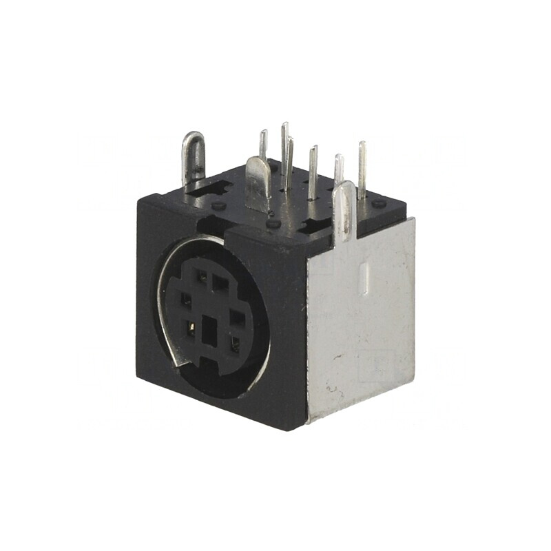 Soclu DIN Mini Mamă 6 Pin Ecranat THT | Electronic-mag.ro | Componente Electronice