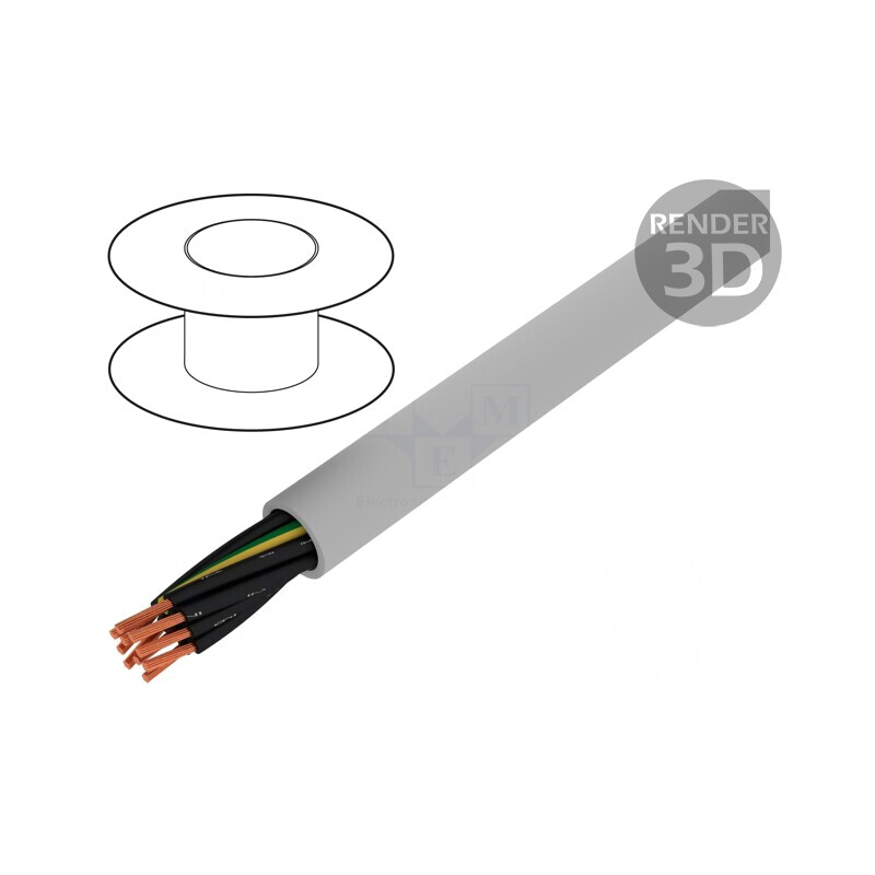 Cablu JZ-500 10G0,75mm2 Neecranat Gri 300V/500V | Electronic-mag.ro | Componente Electronice