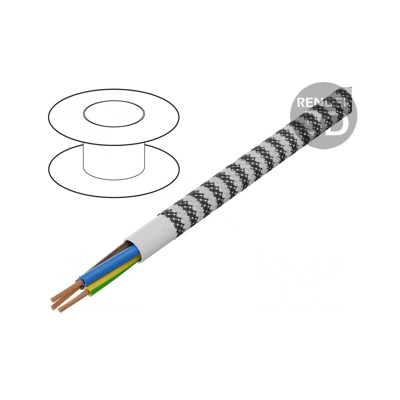 Cablu Electric Rotund 3G0,75mm2 Cu PVC Textile 300V | Electronic-mag.ro | Componente Electronice