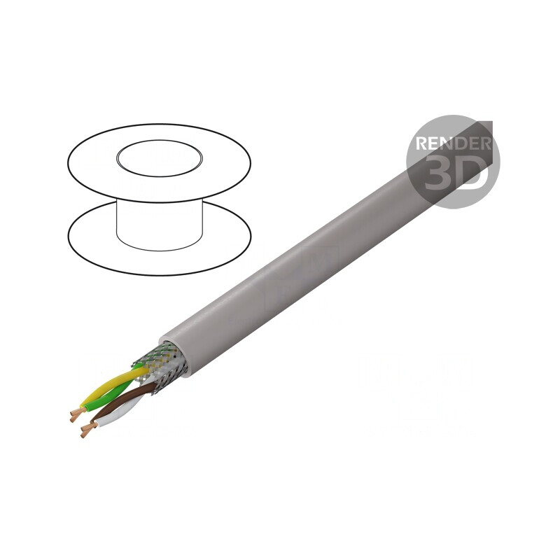 Cablu UNITRONIC® LiHCH 2x2x0,25mm2 LSZH 60V Gri-Bej | Electronic-mag.ro | Componente Electronice