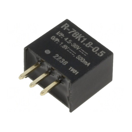 Convertor DC/DC 4.5-36V la 1.8V 500mA SIP3 | Electronic-mag.ro | Componente Electronice