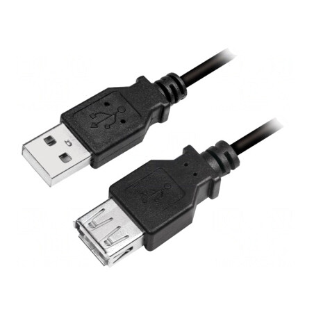 Cablu USB 2.0 A-A 5m Negru | Electronic-mag.ro | Componente Electronice