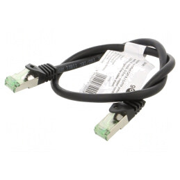 Patch Cord S/FTP Cat 8.1 LSZH Negru 0,5m | Electronic-mag.ro | Componente Electronice